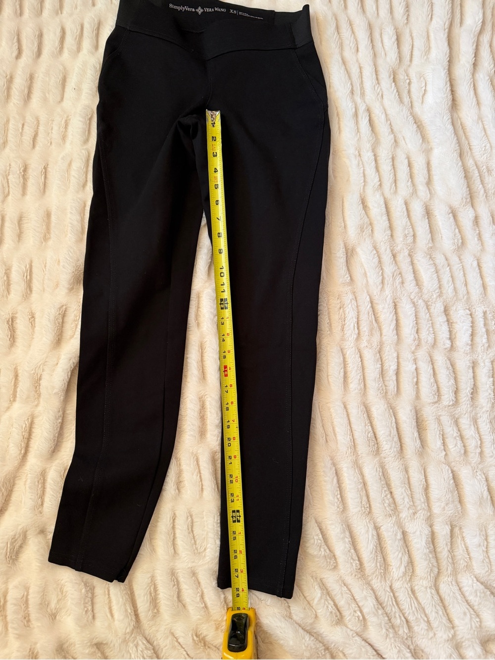 Simply Vera Vera Wang Black Ponte Leggings